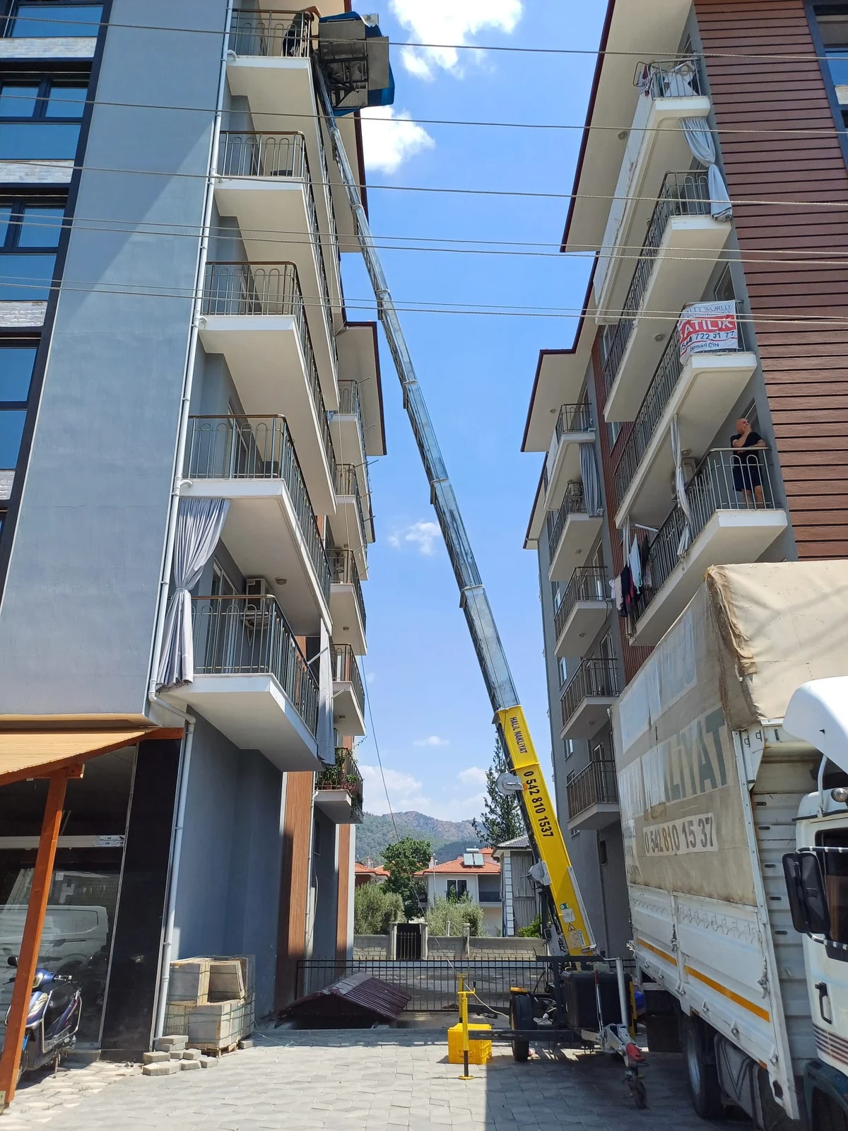 Asansörle taşıma hazırlığı